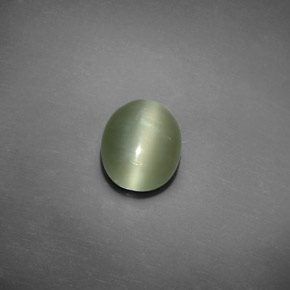Actinolite cat's eye naturale verde da 1,93 ct, taglio ovale, trasparente