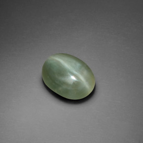 Actinolite cat's eye naturale verde da 2,21 ct, taglio ovale, trasparente