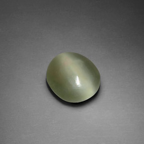 Actinolite cat's eye naturale verde da 2,33 ct, taglio ovale, trasparente