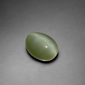 Occhio di gatto actinolite Verde naturale da 2.78 ct, Taglio ovale, Trasparente