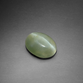 Occhio di gatto actinolite Verde naturale da 1.72 ct, Taglio ovale, Trasparente