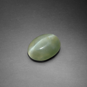 Occhio di gatto actinolite Verde naturale da 1.72 ct, Taglio ovale, Trasparente