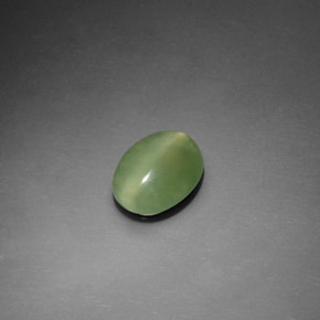 Occhio di gatto actinolite verde naturale da 0,91 ct, taglio ovale, trasparente