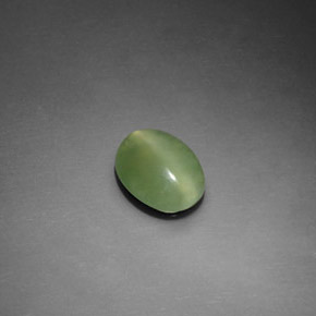 Occhio di gatto actinolite verde naturale da 0,91 ct, taglio ovale, trasparente
