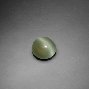 Occhio di gatto actinolite naturale verde da 1,12 ct, taglio rotondo, trasparente