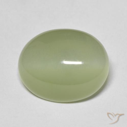 5.67ct Naturale Army Green Occhio di gatto actinolite, Ovale, Traslucido