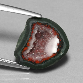 Geodi di agata naturale multicolore da 6,91 ct, forma fantasia, opaco