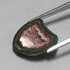 Geodi di agata naturale multicolore da 6,91 ct, forma fantasia, opaco