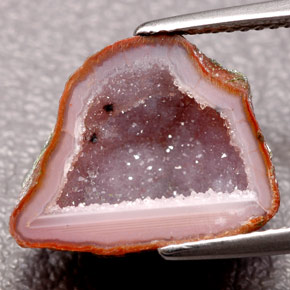 Geodi di agata naturale multicolore da 5,00 ct, forma fantasia, opaco