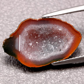 Geodi di agata naturale multicolore da 5,58 ct, forma fantasia, opaco