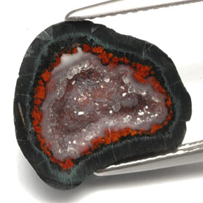 Geodi di agata naturale multicolore da 6,55 ct, forma fantasia, opaco