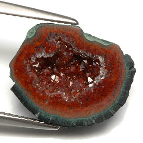 Geodi di agata naturale multicolore da 5,67 ct, forma fantasia, opaco
