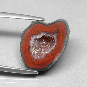 Geodi di agata naturale multicolore da 9,86 ct, forma fantasia, opaco