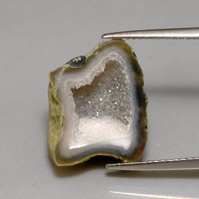 Geodi di agata naturale multicolore da 7,59 ct, forma fantasia, opaco