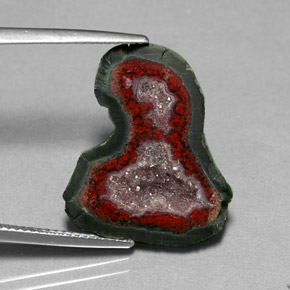 Geodi di agata naturale multicolore da 10,51 ct, forma fantasia, opaco