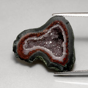 Geodi di agata multicolore naturale da 17,96 ct, forma fantasia, opaco