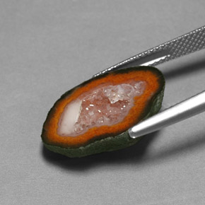 Il geode di agata Multicolore naturale da 8.24 ct, Forma fantasia, Opaco