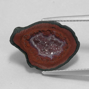 Geodi di agata naturale multicolore da 7,69 ct, forma fantasia, opaco