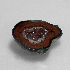 Il geode di agata Multicolore naturale da 9.85 ct, Forma fantasia, Opaco