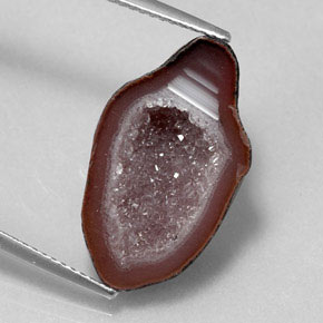 Geodi di agata naturale multicolore da 6,80 ct, forma fantasia, opaco