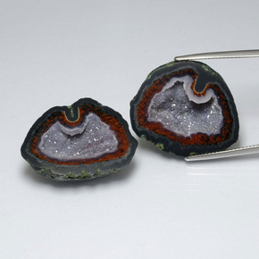 Gemme di Il geode di agata Multicolore naturale da 53.65 ct, Forma fantasia, Opaco