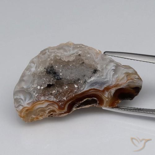 40.37ct Naturale Multicolore Il geode di agata, Taglio a fantasia, Opaco
