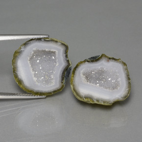 Gemme di Il geode di agata Multicolore naturale da 30.45 ct, Forma fantasia, Opaco