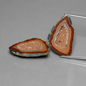 Gemme di Il geode di agata Multicolore naturale da 27.63 ct, Forma fantasia, Opaco