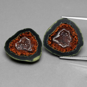 Geodi di agata naturale multicolore da  ct, forma fantasia, opaco