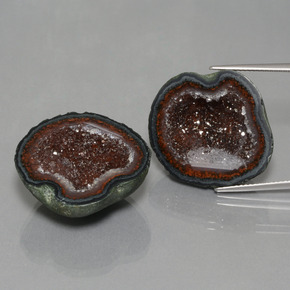 Gemme di Il geode di agata Multicolore naturale da 52.45 ct, Forma fantasia, Opaco