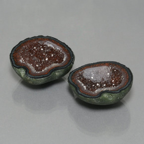 Gemme di Il geode di agata Multicolore naturale da 52.45 ct, Forma fantasia, Opaco