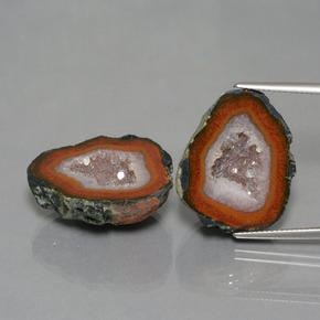 Gemme di Il geode di agata Multicolore naturale da 54.13 ct, Forma fantasia, Opaco