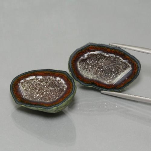 Geodi di agata naturale multicolore da 45,20 ct, forma fantasia, opaco