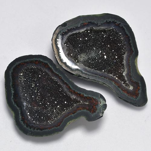 Gemme di Il geode di agata Multicolore naturale da 55.13 ct, Forma fantasia, Opaco