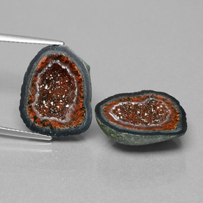 Geodi di agata naturale multicolore da 19,07 ct, forma fantasia, opaco