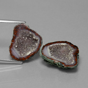 Geodi di agata naturale multicolore da 17,29 ct, forma fantasia, opaco