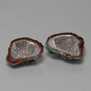 Geodi di agata naturale multicolore da 17,29 ct, forma fantasia, opaco