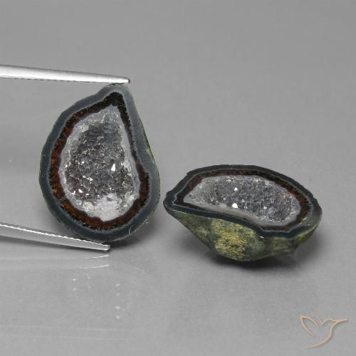 Gemme di Il geode di agata Multicolore naturale da 30.09 ct, Forma fantasia, Opaco