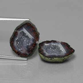 Geodi di agata naturale multicolore da 18,26 ct, forma fantasia, opaco