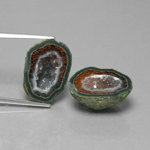 Gemme di Il geode di agata Multicolore naturale da 23.55 ct, Forma fantasia, Opaco