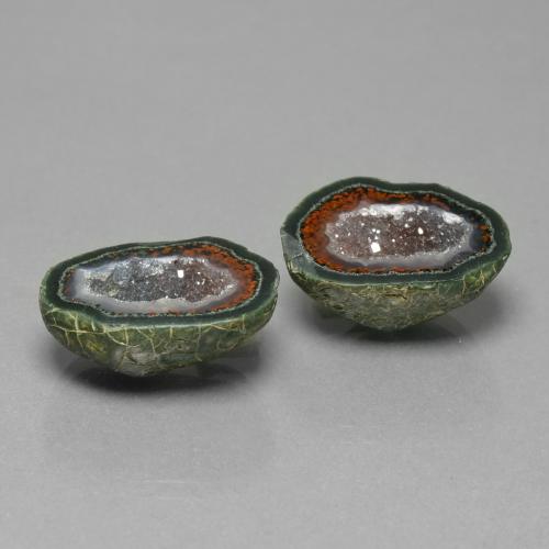 Gemme di Il geode di agata Multicolore naturale da 23.55 ct, Forma fantasia, Opaco