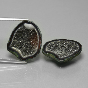 Gemme di Il geode di agata Multicolore naturale da 16.69 ct, Forma fantasia, Opaco