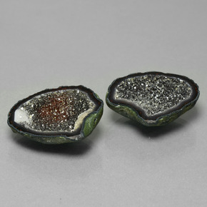 Gemme di Il geode di agata Multicolore naturale da 16.69 ct, Forma fantasia, Opaco