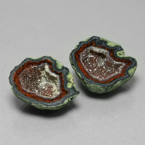 Gemme di Il geode di agata Multicolore naturale da 25.58 ct, Forma fantasia, Opaco