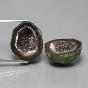 Gemme di Il geode di agata Multicolore naturale da 26.55 ct, Forma fantasia, Opaco