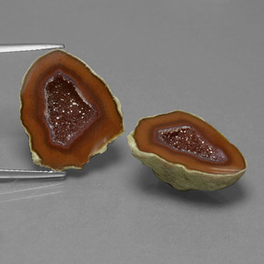 Geodi di agata naturale multicolore da 25,42 ct, forma fantasia, opaco
