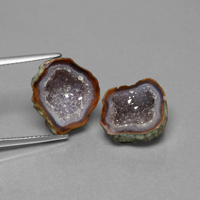 Il geode di agata Multicolore naturale da 5.97 ct, Taglio a fantasia, Opaco