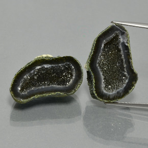 Geodi di agata naturale multicolore da 17,82 ct, forma fantasia, opaco