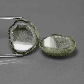 Gemme di Il geode di agata Multicolore naturale da 20.20 ct, Forma fantasia, Opaco