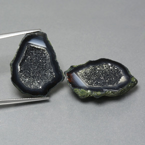 Gemme di Il geode di agata Multicolore naturale da 32.36 ct, Forma fantasia, Opaco